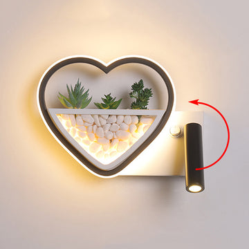 Applique murale en forme de coeur LED Style nordique Simplicité moderne Toile de fond TV Tête de lit de chambre Mur d'escalie